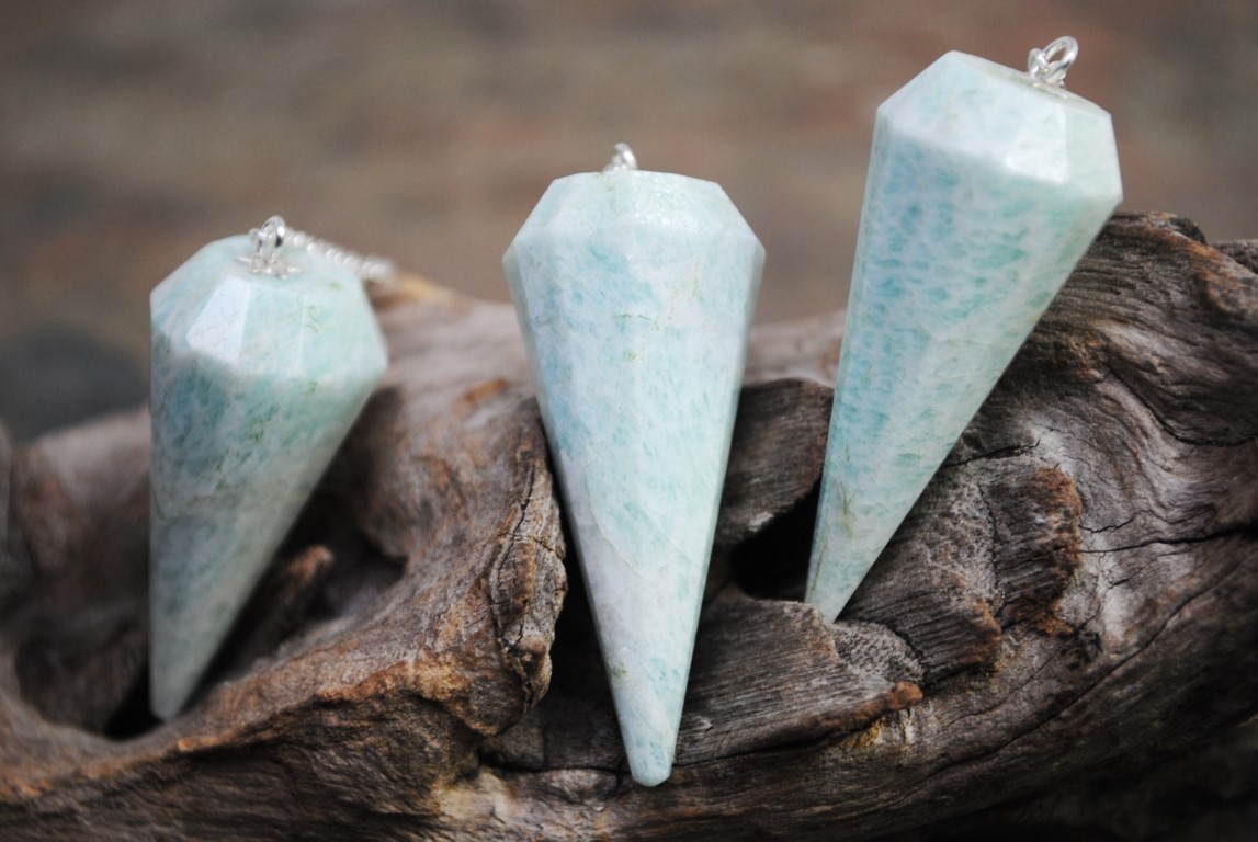 AMAZONITE CRYSTAL PENDULUMS